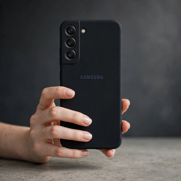 Black Candy Silicone Case for Samsung S22 Plus - The Hatke