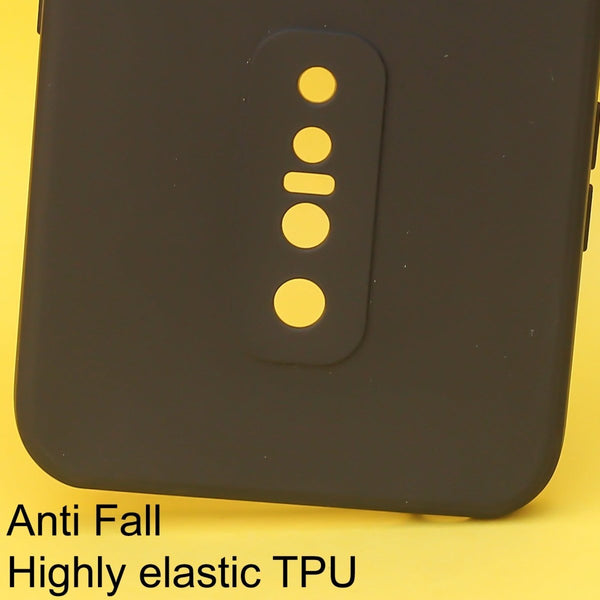 Black Candy silicone Case for Vivo V17 Pro - The Hatke