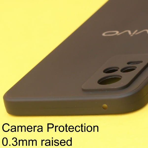 Black Candy silicone Case for Vivo V20 - The Hatke