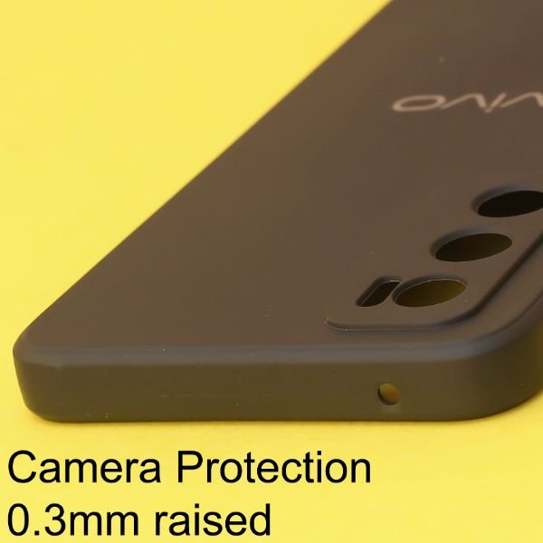 Black Candy silicone Case for Vivo V20 SE - The Hatke