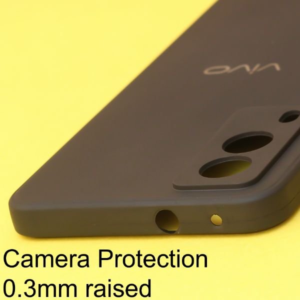 Black Candy silicone Case for Vivo V21E - The Hatke