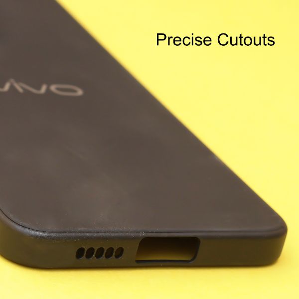 Black Candy silicone Case for Vivo V23 - The Hatke