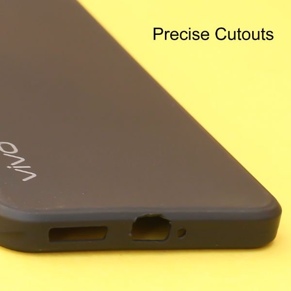 Black Candy silicone Case for Vivo V23e - The Hatke