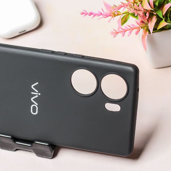 Black Candy silicone Case for Vivo V29e - The Hatke