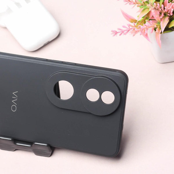 Black Candy silicone Case for Vivo V40 - The Hatke