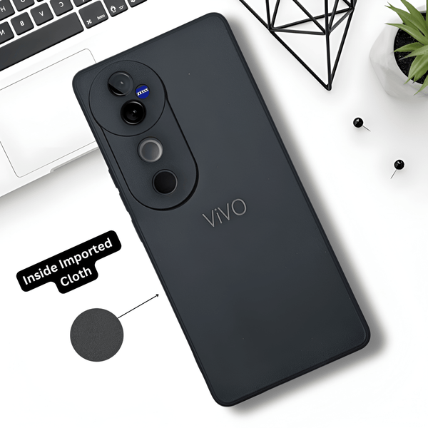 Black Candy silicone Case for Vivo V40 Pro - The Hatke
