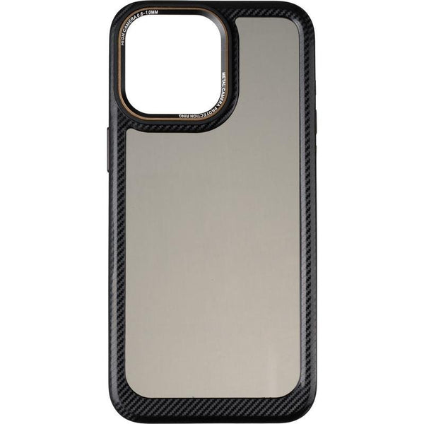 Black Carbon Style Bumper Transparent Case for Apple iphone 15 Plus - The Hatke