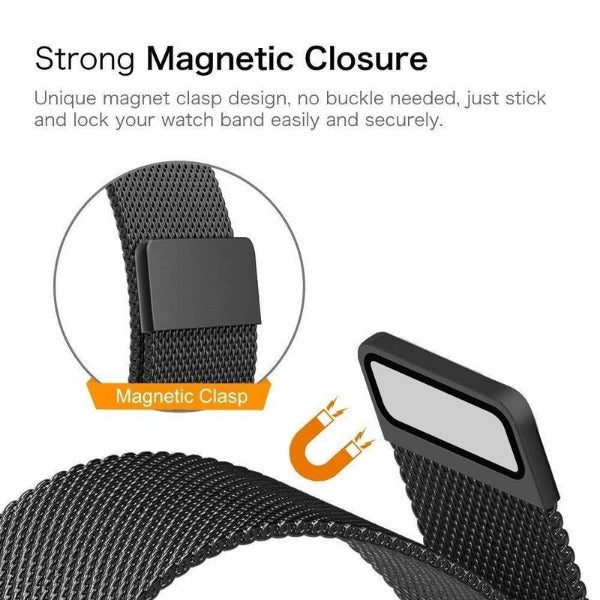 Black Chain Strap For Apple Watch Series 5 (42mm/44mm/45mm/46mm/49mm) - The Hatke