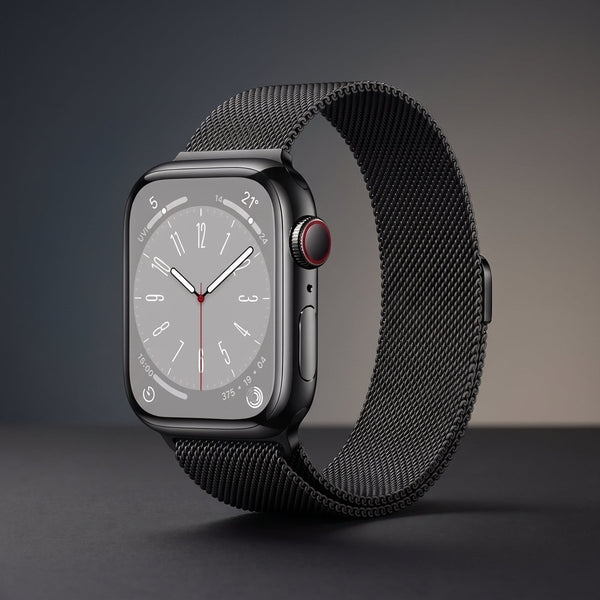 Black Chain Strap For Smart Watch (19mm) - The Hatke