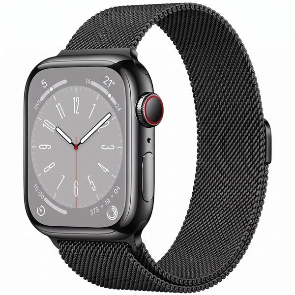 Black Chain Strap For Smart Watch (19mm) - The Hatke