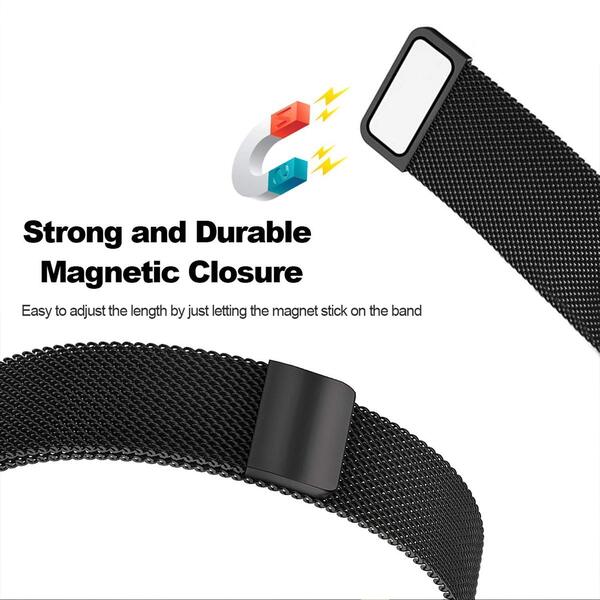 Black Chain Strap For Smart Watch (22mm) - The Hatke