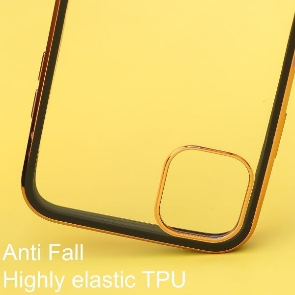 Black Electroplated Transparent Case for Apple iphone 13 Pro Max - The Hatke