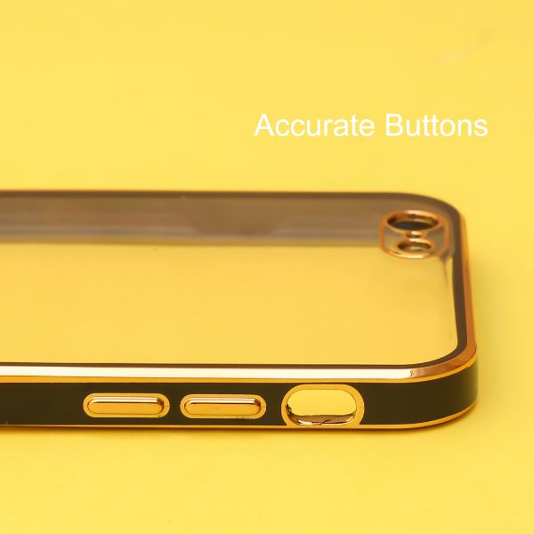 Black Electroplated Transparent Case for Apple iphone 6 plus/6s plus - The Hatke