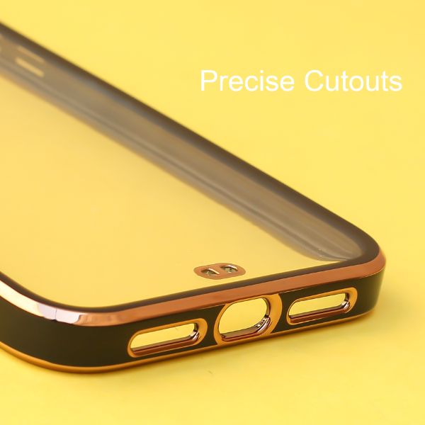 Black Electroplated Transparent Case for Apple iphone X/Xs - The Hatke