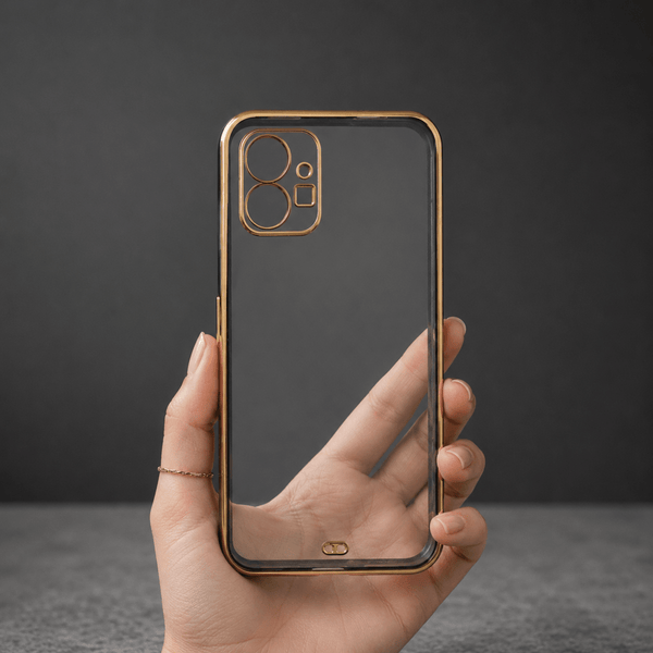 Black Electroplated Transparent Case for Nothing Phone 1 - The Hatke