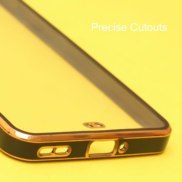 Black Electroplated Transparent Case for Oneplus 8T - The Hatke