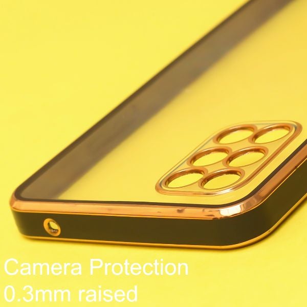 Black Electroplated Transparent Case for Oneplus 9R - The Hatke