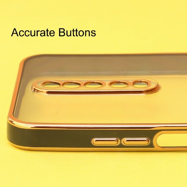 Black Electroplated Transparent Case for Poco X2 - The Hatke