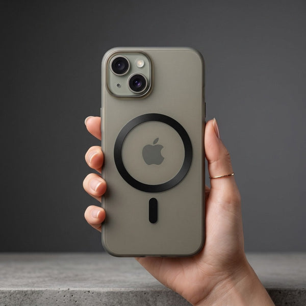 Black Flexy Silicone Case for Apple Iphone 15 - The Hatke