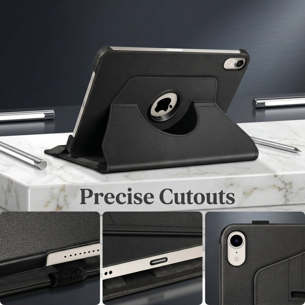 Black Flip Leather Case for Apple iPad Air 2025 (11 inch) - The Hatke