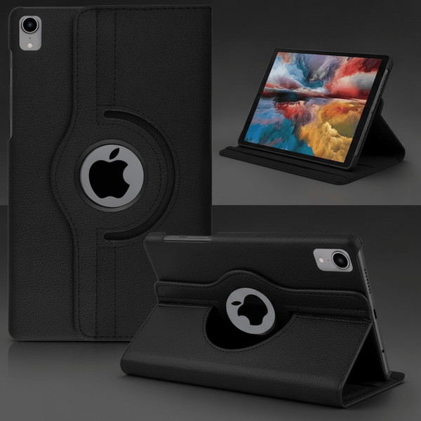 Black Flip Leather Case for Apple iPad Mini 6 (8.3 inch) - The Hatke