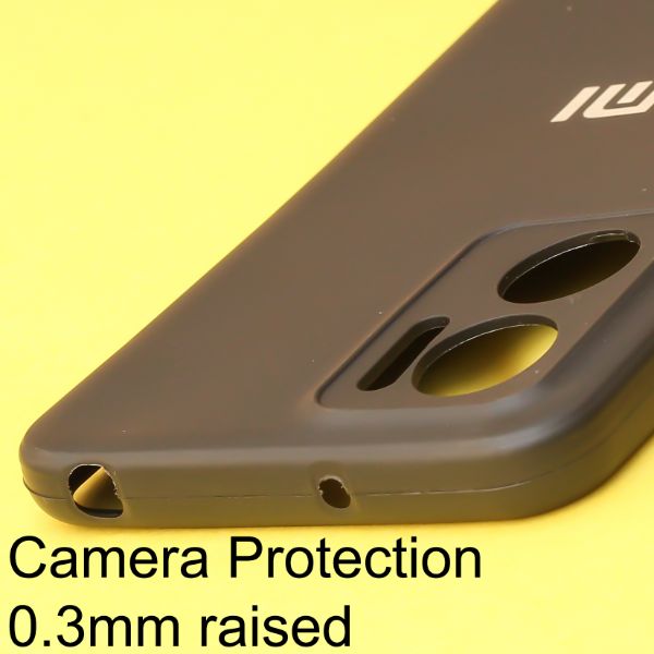 Black Gingle Silicone case for Redmi 11 Prime - The Hatke