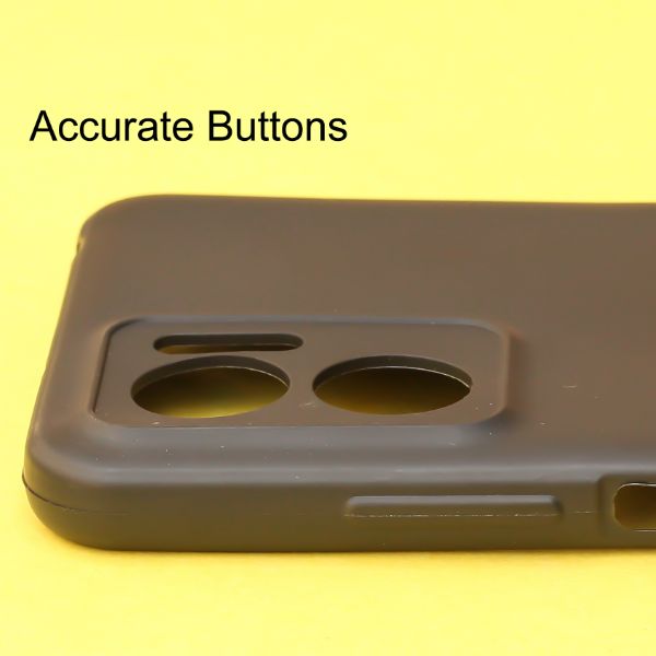 Black Gingle Silicone case for Redmi 11 Prime - The Hatke