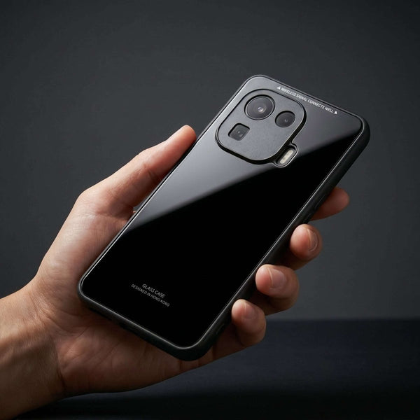 Black Glass case for Mi 11 Pro - The Hatke