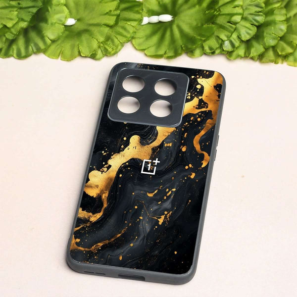 Black Gold Blaze MB Case for Oneplus 10T - The Hatke