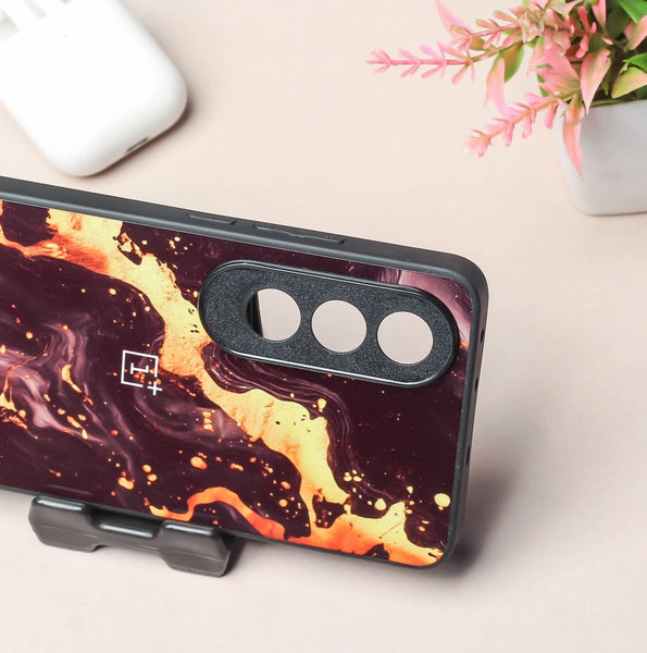 Black Gold Blaze MB Case for OnePlus Nord CE 4 - The Hatke