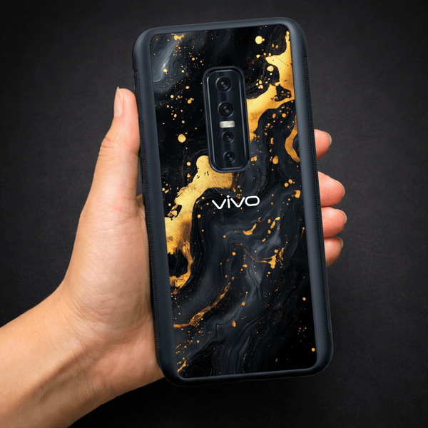 Black Gold Blaze MB Case for Vivo V17 Pro - The Hatke