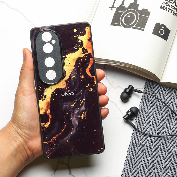 Black Gold Blaze MB Case for Vivo V40 - The Hatke
