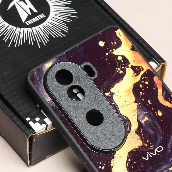 Black Gold Blaze MB Case for Vivo V40e - The Hatke