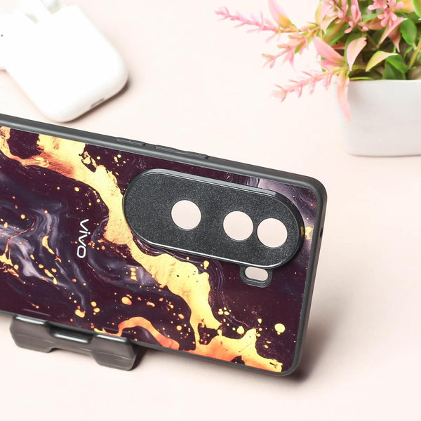 Black Gold Blaze MB Case for Vivo V40e - The Hatke
