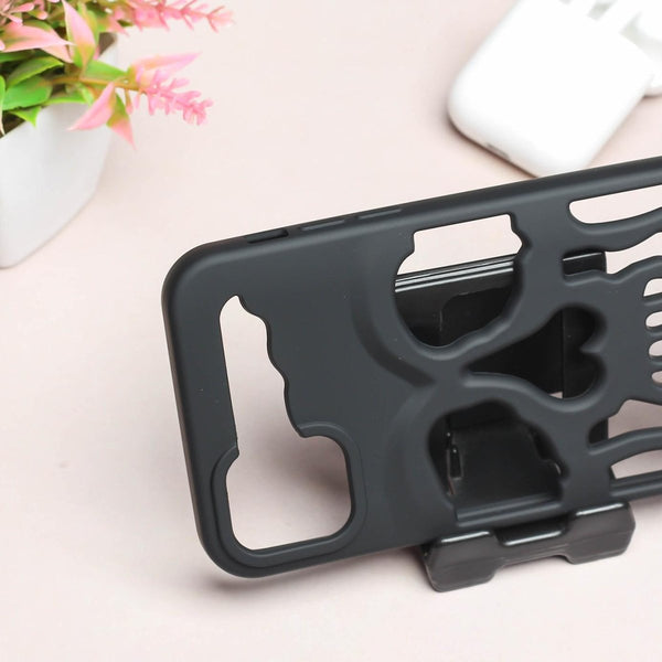 Black Hollow Skull Design Silicone case for Apple iphone 11 - The Hatke