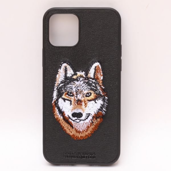 Black Leather Brown Fox Ornamented for Apple iPhone 11 Pro Max - The Hatke