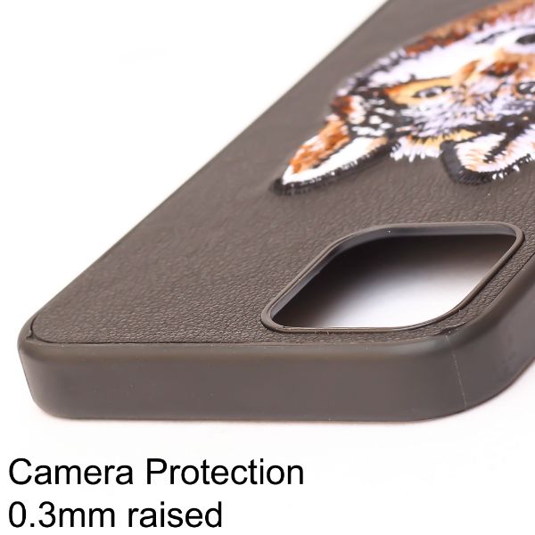 Black Leather Brown Fox Ornamented for Apple iPhone 11 Pro Max - The Hatke