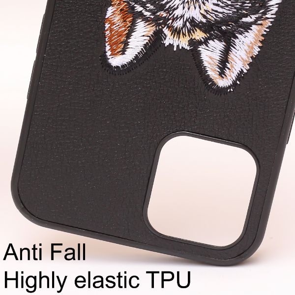 Black Leather Brown Fox Ornamented for Apple iPhone 11 Pro Max - The Hatke