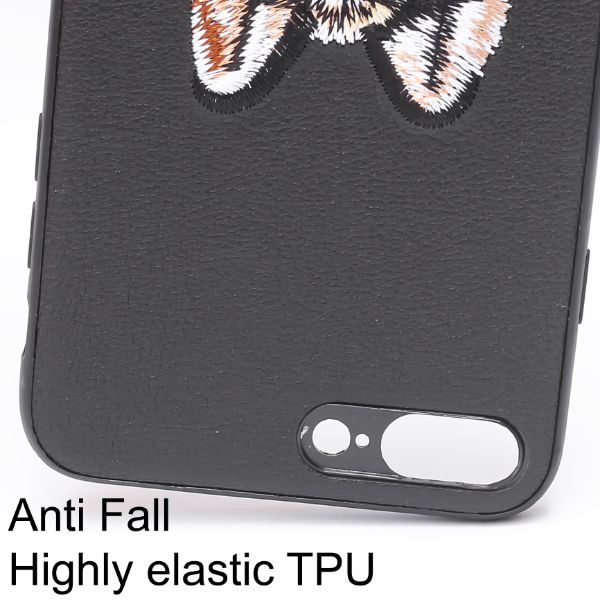 Black Leather Brown Fox Ornamented for Apple iPhone 7 Plus - The Hatke