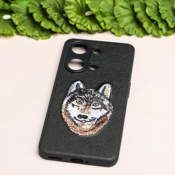 Black Leather Brown Fox Ornamented for Oneplus Nord 3 - The Hatke