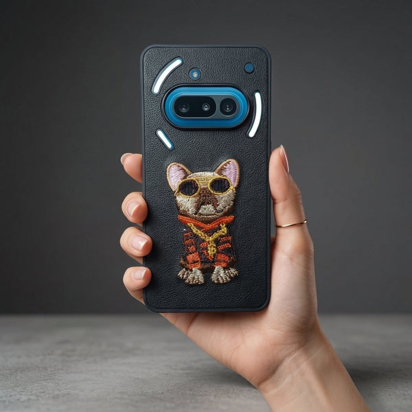 Black Leather Bulldog OC Ornamented for Nothing Phone 3a - The Hatke