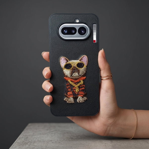 Black Leather Bulldog OC Ornamented for Nothing Phone 4a - The Hatke