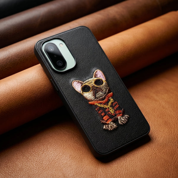 Black Leather Bulldog OC Ornamented for Oneplus 15r - The Hatke