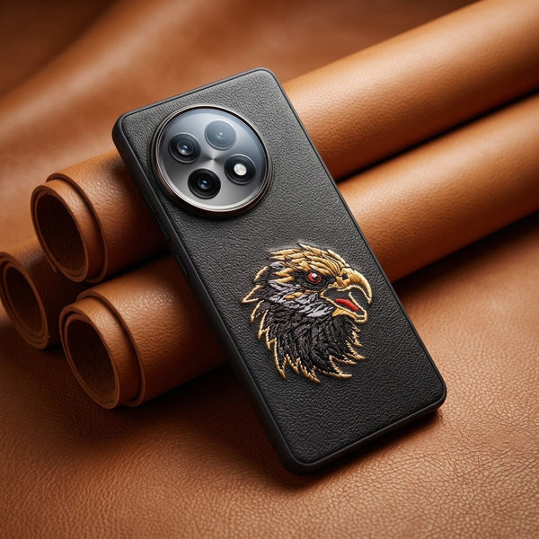 Black Leather Eagle OC Ornamented for Oneplus 13r - The Hatke