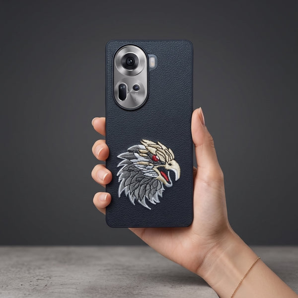 Black Leather Eagle OC Ornamented for Oppo Reno 11 - The Hatke