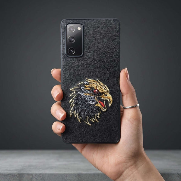 Black Leather Eagle OC Ornamented for Samsung S20 Fe - The Hatke