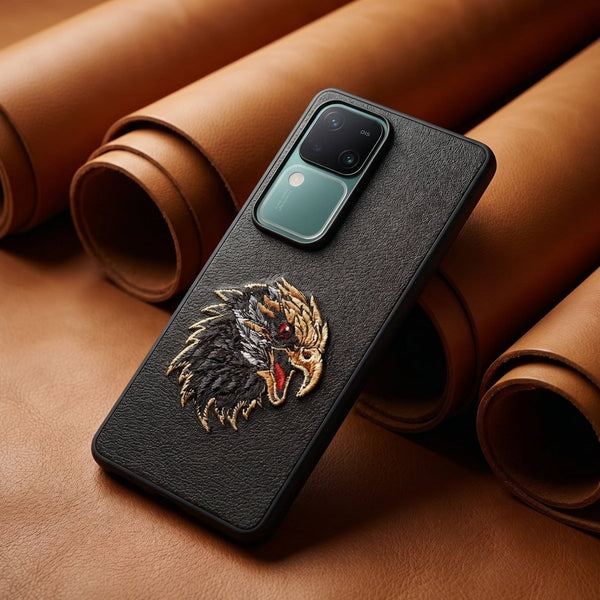 Black Leather Eagle OC Ornamented for Vivo V30 - The Hatke