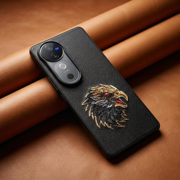 Black Leather Eagle OC Ornamented for Vivo V40 - The Hatke