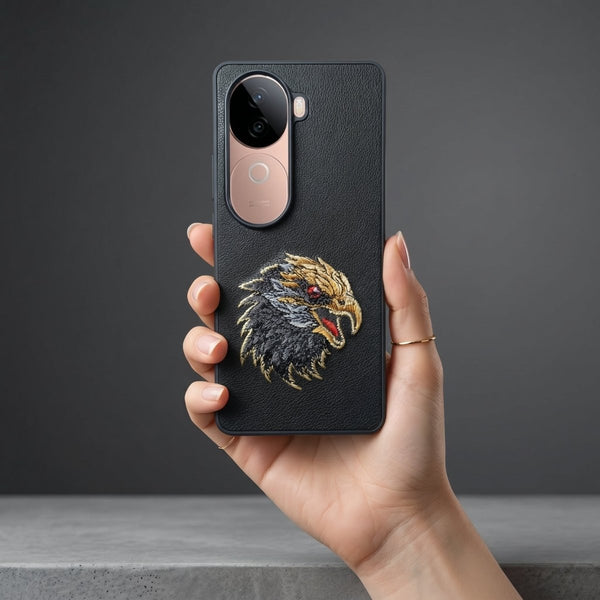Black Leather Eagle OC Ornamented for Vivo V40e - The Hatke