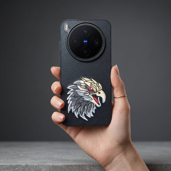 Black Leather Eagle OC Ornamented for Vivo X300 Pro - The Hatke